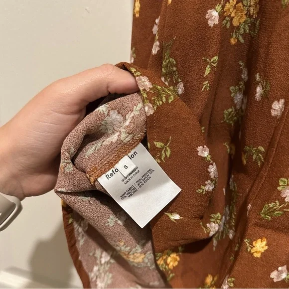 Reformation Ventura floral-print slip dress in Brown - size S - Picture 10 of 12